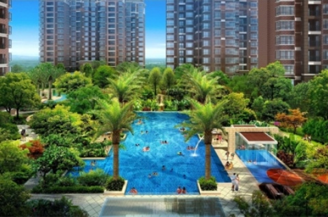 海口·碧海丹城室外泳池<div   id=